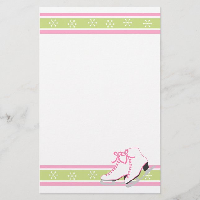 Snowflake Ice Skate Briefpapier (Vorderseite)