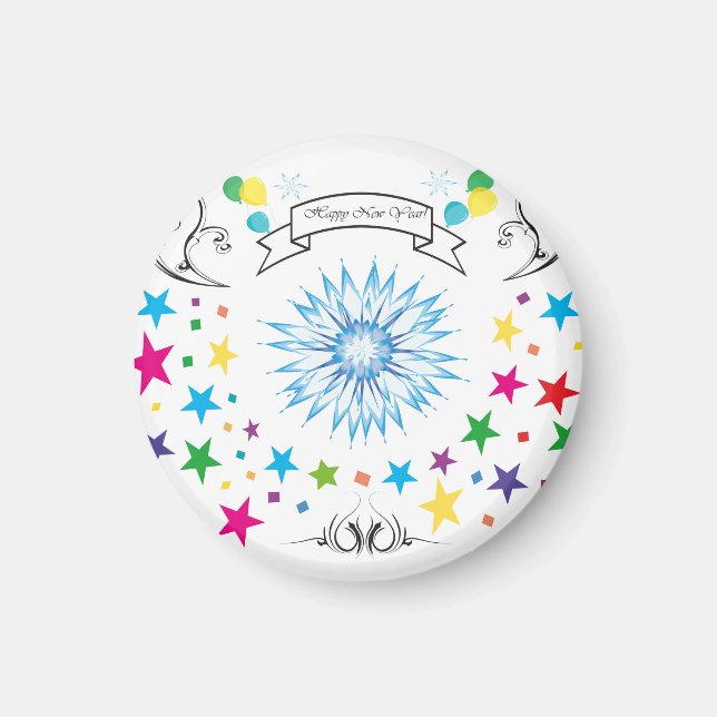 Snowflake im neuen Jahr Magnet (Vorne)