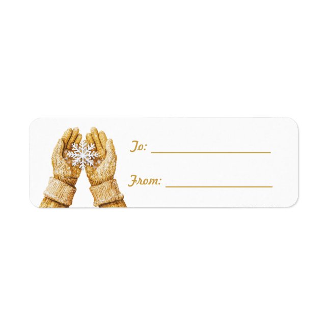 Snowflake in Honey Gold Gloves Christmas  (Vorne)