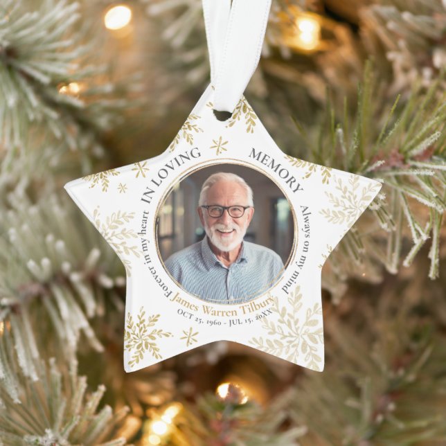Snowflake In Loving Memory Memorial Star Christmas (Arbre)
