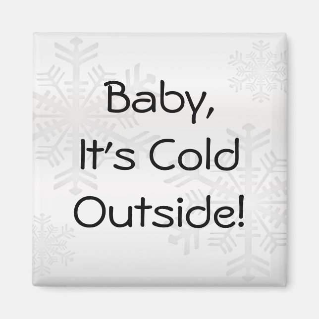 Snowflake individualisierbares Magnet (Vorne)