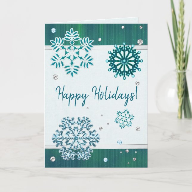 Snowflake Jewele 3D BLANK Karte (Vorderseite)