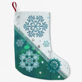 Snowflake Jewelen 3D Kleiner Weihnachtsstrumpf