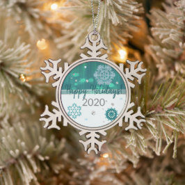 Snowflake Jewelen 3D Schneeflocken Zinn-Ornament