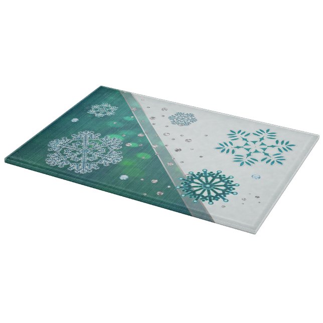 Snowflake Jewelen 3D Schneidebrett (Ecke)