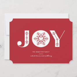 Snowflake Joy Moderne Weihnachtskarten Feiertagskarte