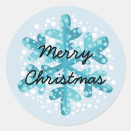 Snowflake Joyeux Sticker de Noël Style 1