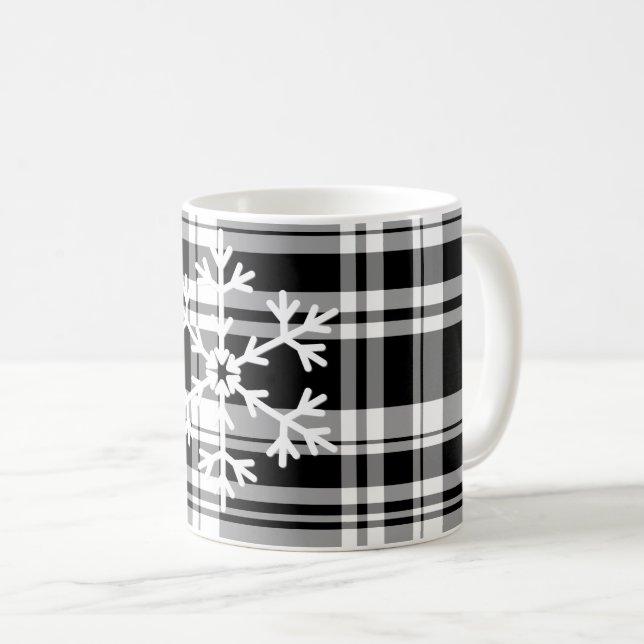 Snowflake Kariert Coffee Tasse (VorderseiteRechts)