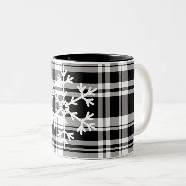 Snowflake Kariert Coffee Tasse (VorderseiteRechts)