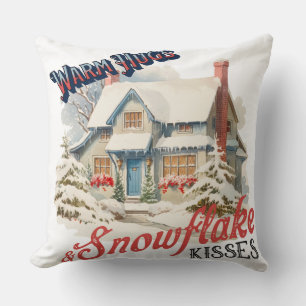 SnowFlake Kisses kleiner Throw Kissen