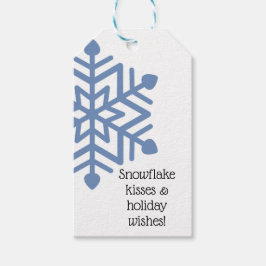 Snowflake Kisses und Urlaubswünsche Geschenkanhänger
