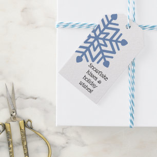 Snowflake Kisses und Urlaubswünsche Geschenkanhänger