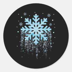 Snowflake Kostüm Winter Weihnachten Matching Mens Runder Aufkleber