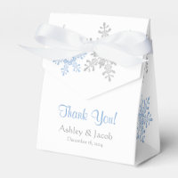 Snowflake Lapis Blue Silver Wedding Danke