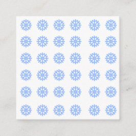 Snowflake Light Blue Winter Pattern Begleitkarte