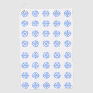 Snowflake Light Blue Winter Pattern Golfhandtuch