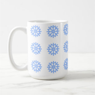 Snowflake Light Blue Winter Pattern Kaffeetasse