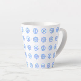 Snowflake Light Blue Winter Pattern Milchtasse