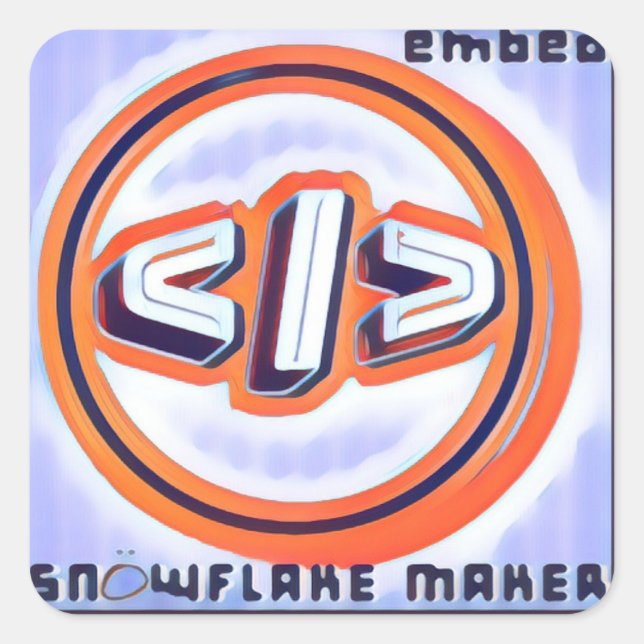 SNÖWFLAKE MAKER - EMbED - Aufkleber (Vorderseite)