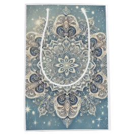 Snowflake Mandala in Frosty Hues 3 Mittlere Geschenktüte