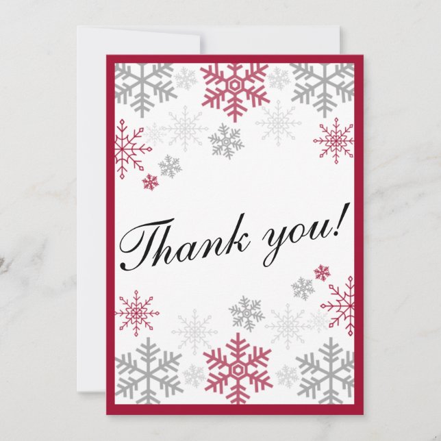 Snowflake merci note (Devant)