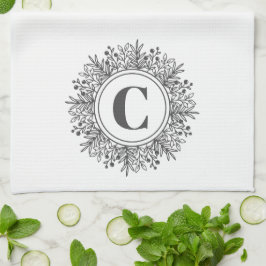 Snowflake Monogram Christmas Geschirrtuch