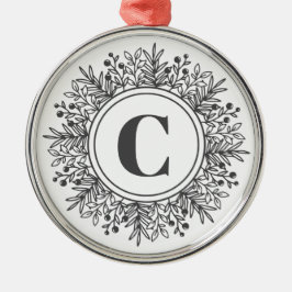 Snowflake Monogram Ornament Aus Metall