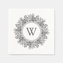Snowflake Monogram Serviette