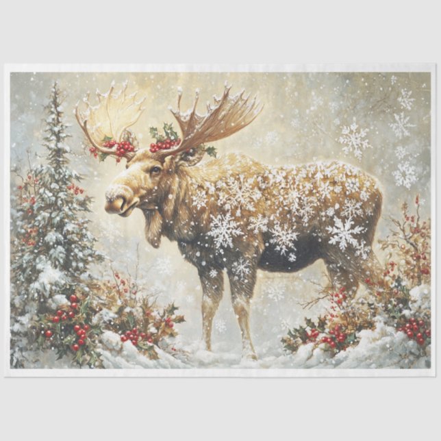 Snowflake Moose Seidenpapier (Vorderseite)