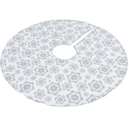 Snowflake Muster Elegante Grau Weihnachten Polyester Weihnachtsbaumdecke