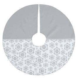 Snowflake Muster Elegante Grau Weihnachten Polyester Weihnachtsbaumdecke