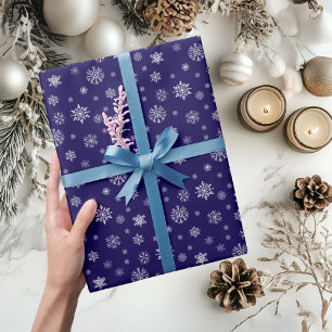 Snowflake Muster Weihnachts-Weihnachtsfeiertag Nav Geschenkpapier