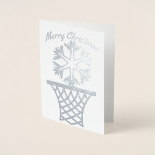 Snowflake Netball Frohe Weihnachten Folienkarte