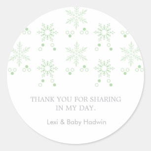 Snowflake Neutraler Baby Duwer Fevor Sticker