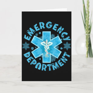Snowflake Notaufnahme Winter Er Ed Krankenschweste Karte