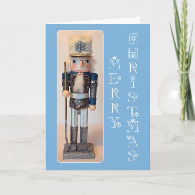 Snowflake Nutcracker Frohe Weihnachten (Vorderseite)