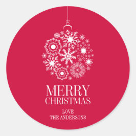 Snowflake Orament Joyeux Sticker de Noël