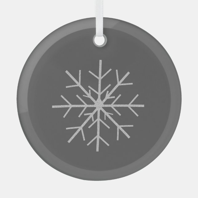 Snowflake Ornament Aus Glas (Vorderseite)