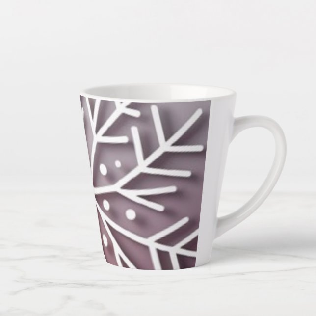 Snowflake Ornament Icon – Winter Holiday Design  Milchtasse (Rechts)