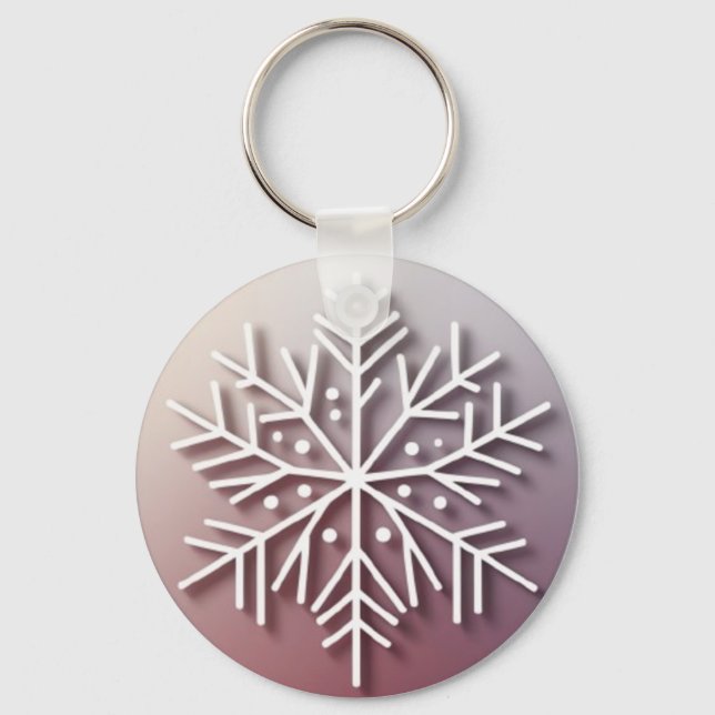 Snowflake Ornament Icon – Winter Holiday Design  Schlüsselanhänger (Vorderseite)