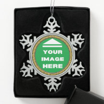 Snowflake Ornament Personalisiert - Bild hinzufüge