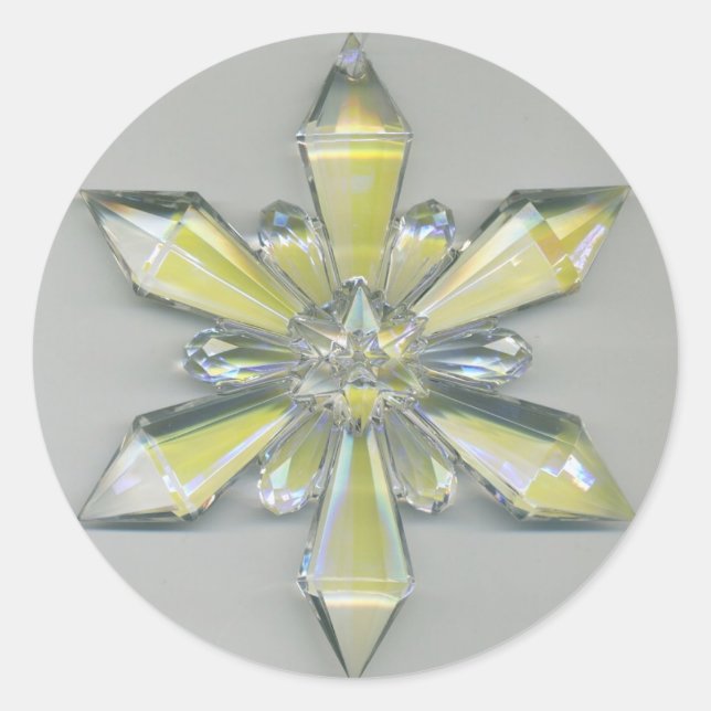 Snowflake Ornament Weihnachtsaufenthalt Sticker (Vorderseite)