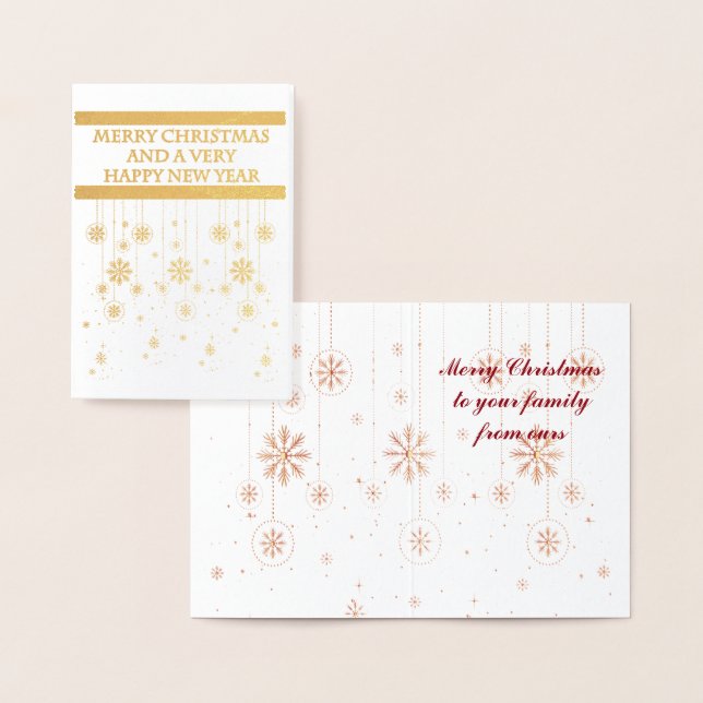 Snowflake Ornament Weihnachtskarte Folienkarte (Anzeige)