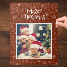 Snowflake Pattern auf Red Mercury Christmas Foto J