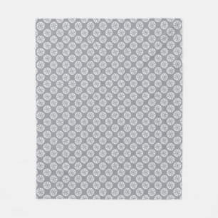 Snowflake Pattern Grau Fleece Blanket