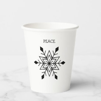 Snowflake Peace Paper Cups Pappbecher