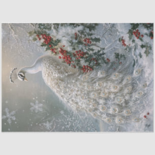 Snowflake Peacock Seidenpapier