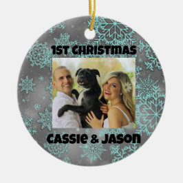 Snowflake Personalisiertes Foto 1. Weihnachten Keramik Ornament