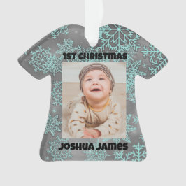 Snowflake Personalisiertes Foto 1. Weihnachten Ornament