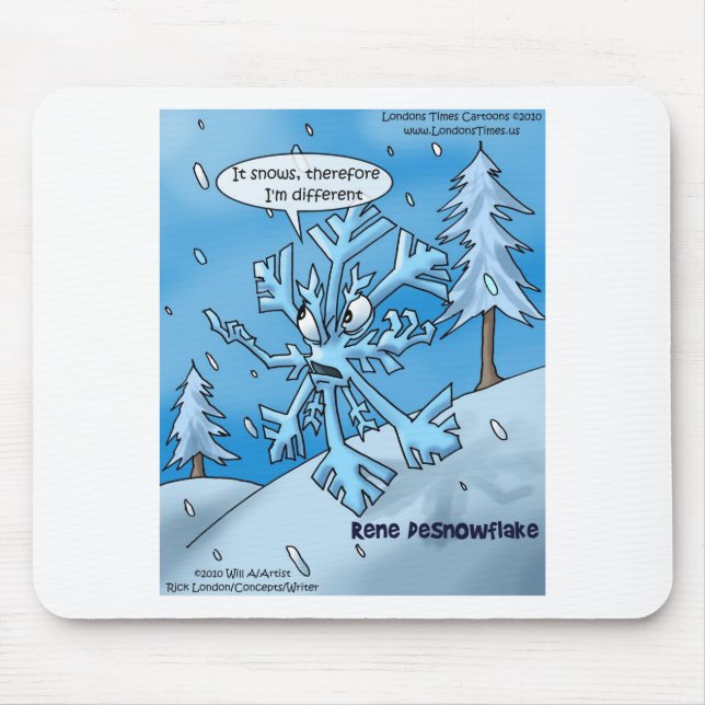 Snowflake Philosophen Funny gibt T-Shirts Karten e Mousepad (Vorne)